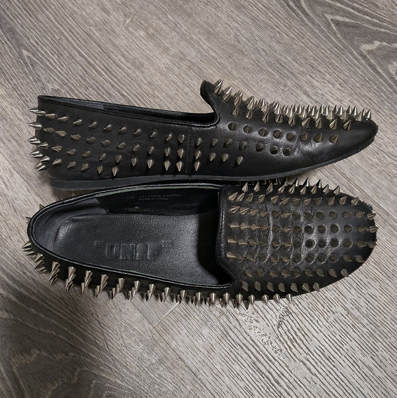 UNIF Hellraiser Studded Leather Loafers - Picture 5 of 10